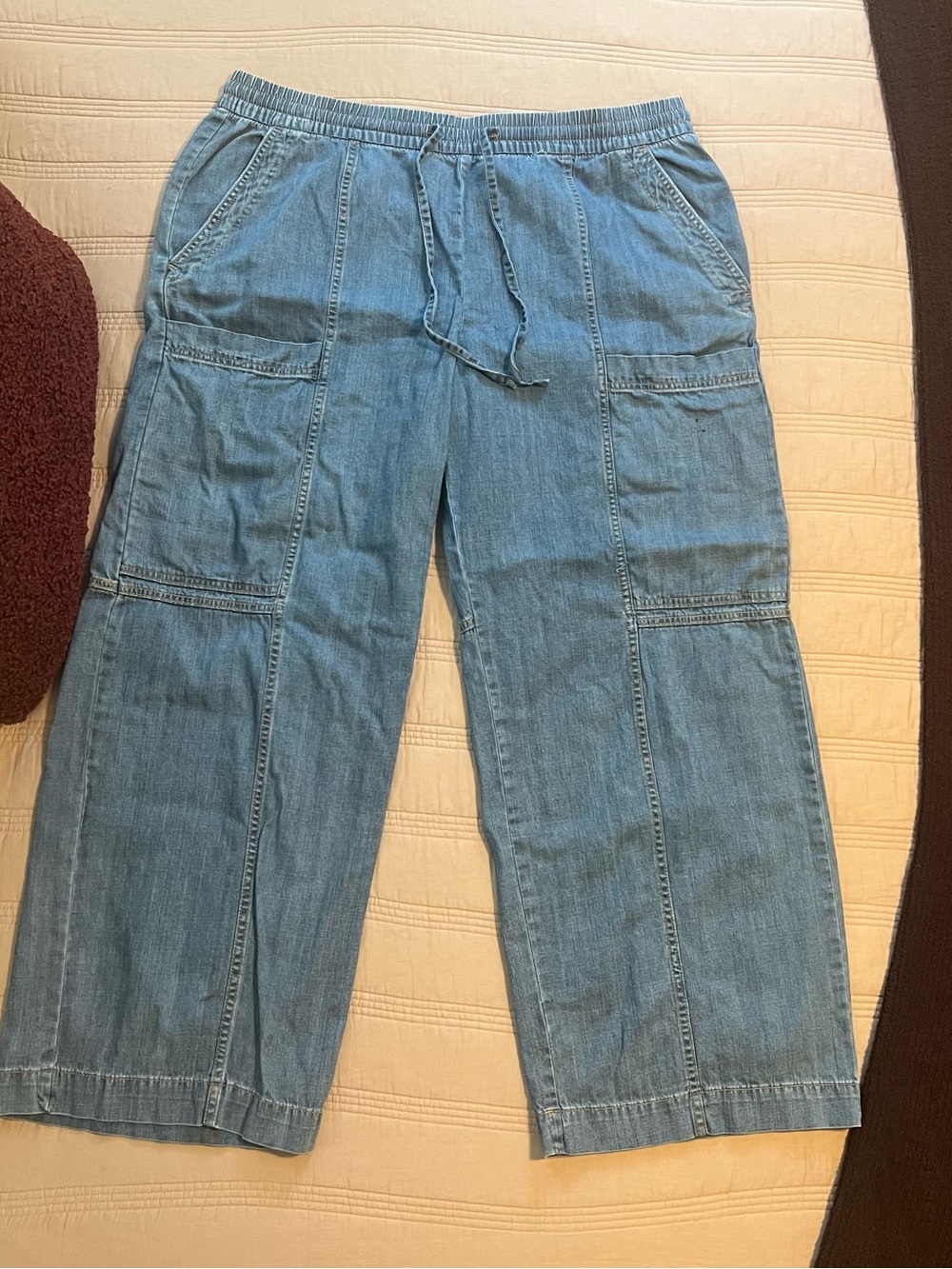 Banana Republic Wide Leg Mid-Rise Denim Pants Blue Women’s XL Tall